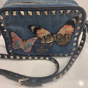 Valentino Rockstud Butterfly Camera Bag